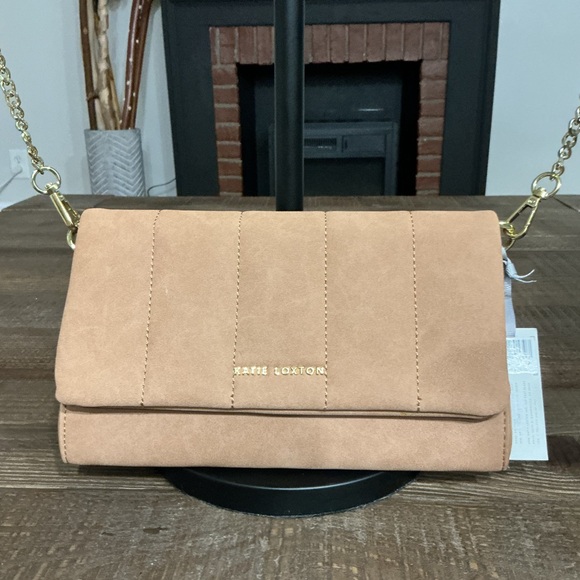 Katie Loxton Handbags - Katie Loxton Kayla Quilted Crossbody Bag Soft Tan Vegan Leather